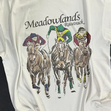 MEADOWLANDS RACETRACK HEAVYWEIGHT WASHED WHITE T-SHIRT