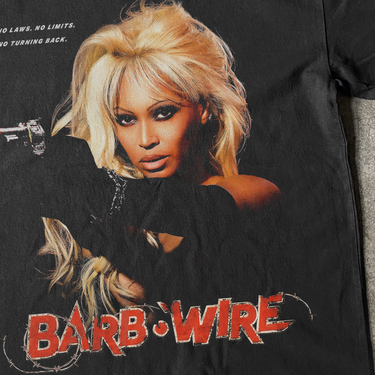 BEY 'BARB-WIRE' HEAVYWEIGHT BLACK T-SHIRT