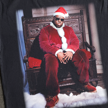 BIGGIE 'CHRISTMAS MISSED US' HEAVYWEIGHT BLACK T-SHIRT