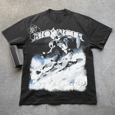 BIONICLE 'SNOW' KOPAKA HEAVYWEIGHT WASHED BLACK T-SHIRT