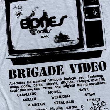 RARE 90s 'BONES BRIGADE VIDEO' WHITE SKATE T-SHIRT