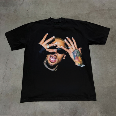 24 'BREEZY' HEAVYWEIGHT BLACK TEE