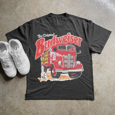 BUDWEISER 'FIRE TRUCK' HEAVYWEIGHT BLACK T-SHIRT