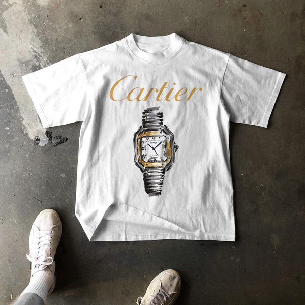 Cartier 'Santos Dumont' Heavyweight White T-Shirt – AOCTW