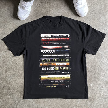 'CASSETTE CLASSICS' HEAVYWEIGHT BLACK T-SHIRT