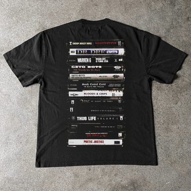 'CASSETTE CLASSICS' HEAVYWEIGHT BLACK T-SHIRT