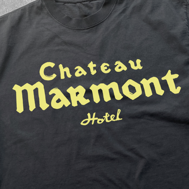 HOTEL 'CHATEAU MARMONT' BLACK HEAVYWEIGHT T-SHIRT