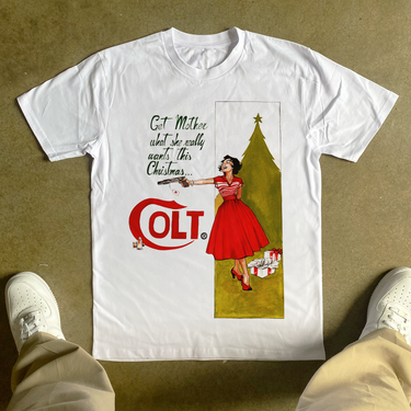 'COLT CHRISTMAS' HEAVYWEIGHT WHITE T-SHIRT