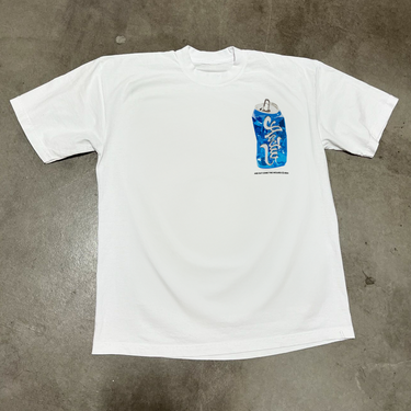 'CRUSHED CAN' HEAVYWEIGHT WHITE T-SHIRT