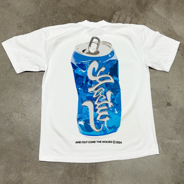 'CRUSHED CAN' HEAVYWEIGHT WHITE T-SHIRT