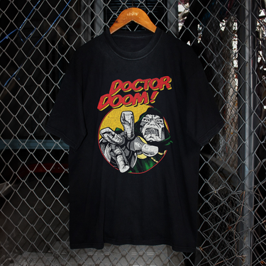 DR. D00M 'METAL MAN' VINTAGE BLACK TEE