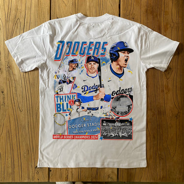 DODGERS 'THINK BLUE' HEAVYWEIGHT WHITE T-SHIRT