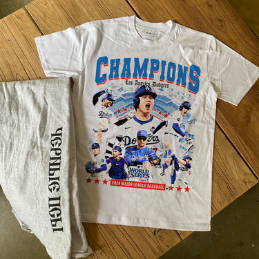 DODGERS 'THINK BLUE' HEAVYWEIGHT WHITE T-SHIRT