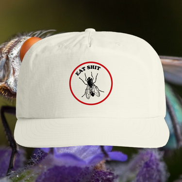 EAT SHIT FLY CREAM WHITE SURF CAP