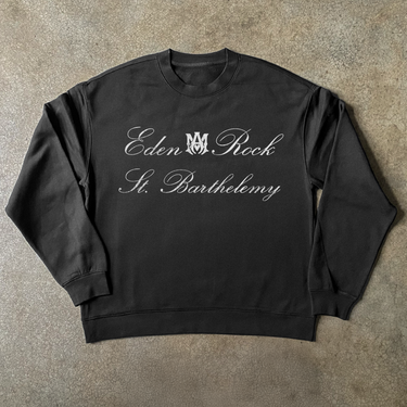 EDEN ROCK - ST BARTHELEMY BLACK CREWNECK