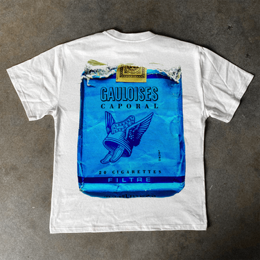 'GAULOISES CIGARETTES' BOX HEAVYWEIGHT WHITE T-SHIRT