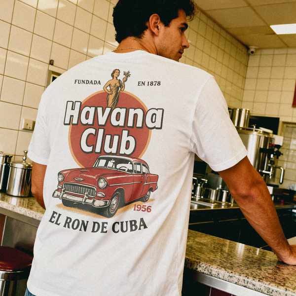 Havana Club' Cuba Caddy Heavy White T-Shirt – AOCTW
