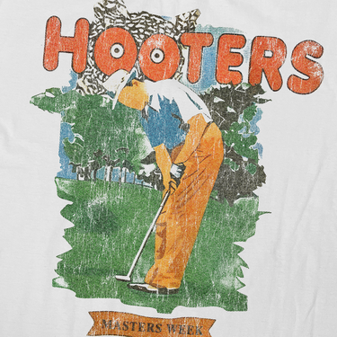 H00TERS MATCH WEEK 'AUGUSTA' 93 HEAVYWEIGHT WHITE CUT-OFF T-SHIRT