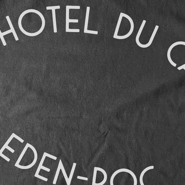 HOTEL DU CAP EDEN ROCK BLACK HEAVY WEIGHT TEE