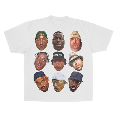 RAP LEGENDS HEAVY WEIGHT WHITE T-SHIRT