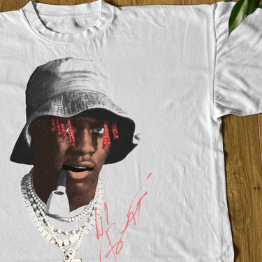 LIL YACHTY LIL BOAT HEAVY WEIGHT WHITE TEE