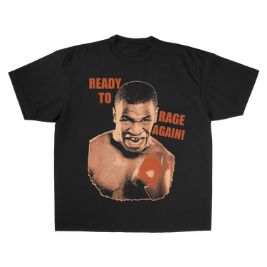 READY TO RAGE AGAIN BLACK HEAVY WEIGHT T-SHIRT