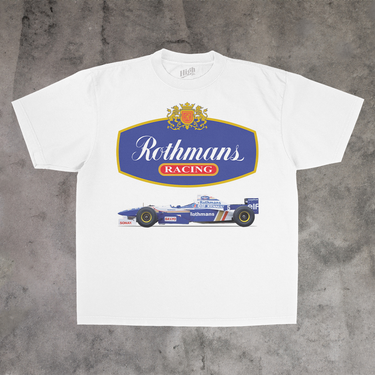 ROTHMAN'S F1 HEAVY WEIGHT WHITE T-SHIRT