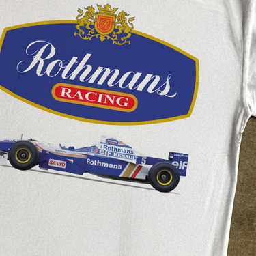 ROTHMAN'S F1 HEAVY WEIGHT WHITE T-SHIRT