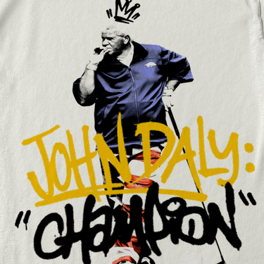 JOHN DALY 'CHAMPION' HEAVYWEIGHT WHITE T-SHIRT