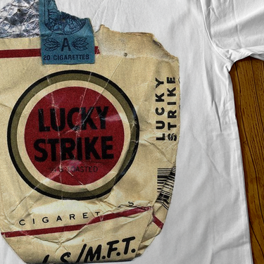 LUCKY STRIKE 'PATTERSON' WHITE HEAVYWEIGHT T-SHIRT