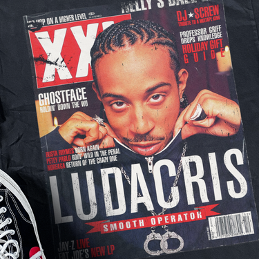 LUDACRIS 'XXL MAGAZINE' DEC 2001 COVER HEAVYWEIGHT BLACK T-SHIRT