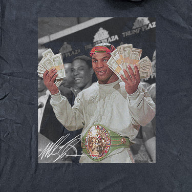 MIKE TYSON-MONEY PRINT HEAVYWEIGHT BLACK T-SHIRT