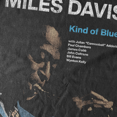 MILES DAVIS BLACK HEAVY WEIGHT TEE