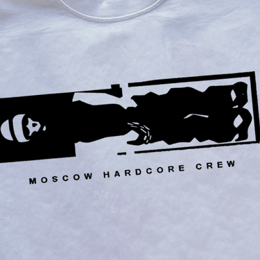 'MOSCOW HARDCORE CREW' HEAVYWEIGHT WHITE T-SHIRT