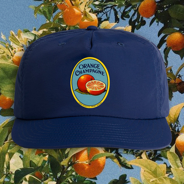 'ORANGE CHAMPAGNE' STICKER NAVY SURF CAP