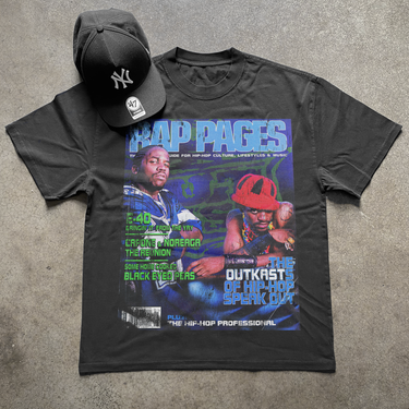 OUTKAST 'RAP PAGES' NOV 2000 HEAVYWEIGHT BLACK T-SHIRT