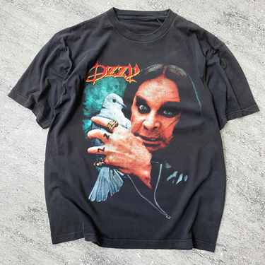 OZZY OSBOURNE WASHED BLACK HEAVYWEIGHT TEE