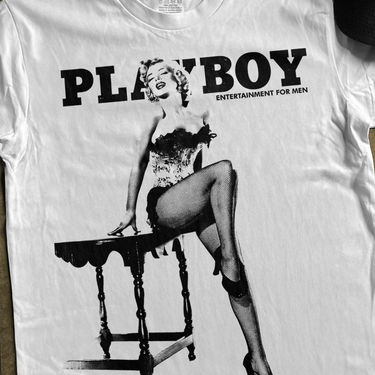 PLAYBOY 1953 COVER 'MARILYN' HEAVYWEIGHT WHITE T-SHIRT