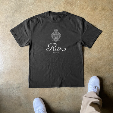 RITZ PARIS BLACK HEAVY WEIGHT TEE