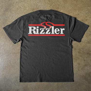 'RIZZLER' SIZZLER STEAK HOUSE HEAVYWEIGHT BLACK T-SHIRT