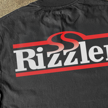 'RIZZLER' SIZZLER STEAK HOUSE HEAVYWEIGHT BLACK T-SHIRT