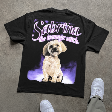 'SABRINA THE WITCH' HEAVYWEIGHT BLACK T-SHIRT