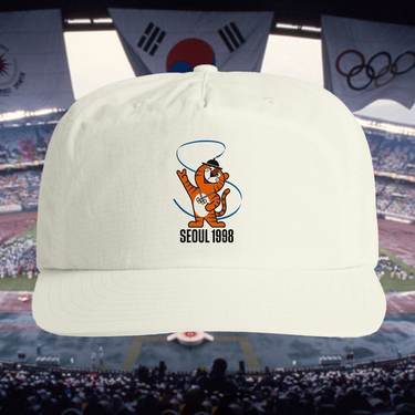 SEOUL 1988 OLYMPIC MASCOT CREAM WHITE SURF CAP