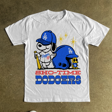 LA 'SHO-TIME DODGERS' HEAVYWEIGHT WHITE T-SHIRT