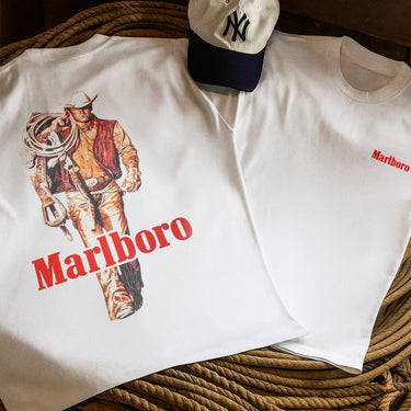 MARLO MAN 'CATTLE RUSTLER' HEAVYWEIGHT WHITE T-SHIRT