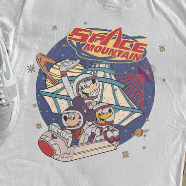 SPACE MOUNTAIN WHITE HEAVYWEIGHT WHITE T-SHIRT