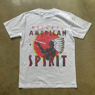 NATURAL AMERICAN SPIRIT WHITE HEAVY WEIGHT TSHIRT