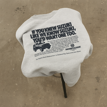 90S Suzuki 'If You Knew' Grey Crewneck Sweatshirt