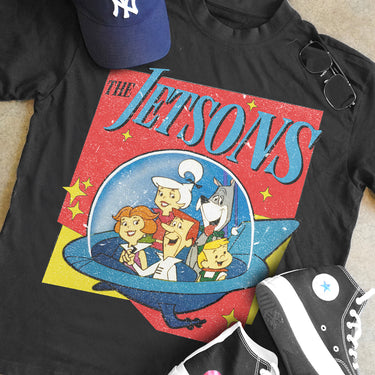 THE JETSONS VINTAGE HEAVYWEIGHT BLACK T-SHIRT