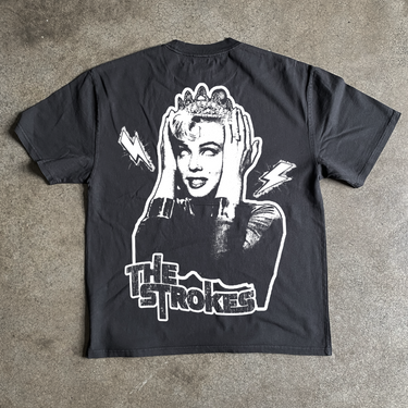 THE STROKES 'MARILYN' HEAVYWEIGHT BLACK T-SHIRT